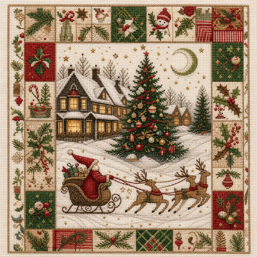 🎄 Christmas Cross Stitch Kit