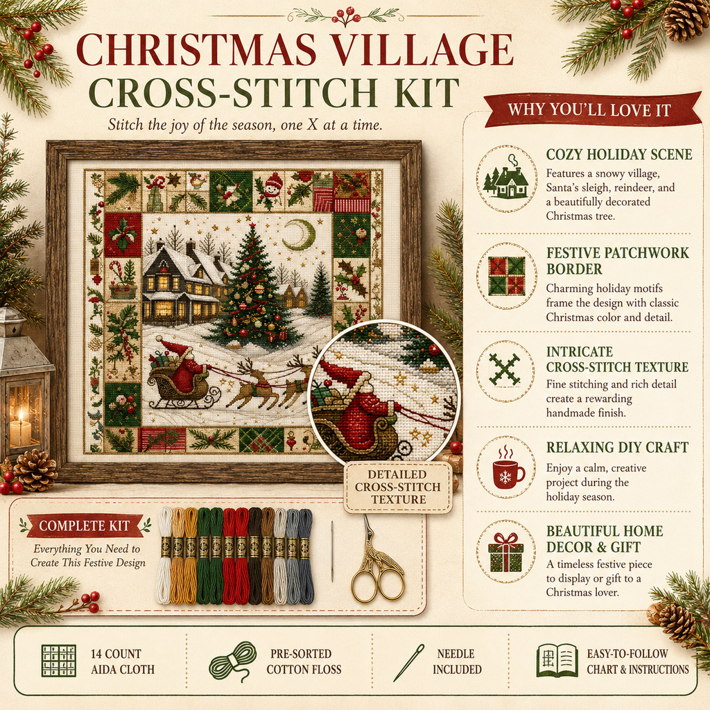🎄 Christmas Cross Stitch Kit