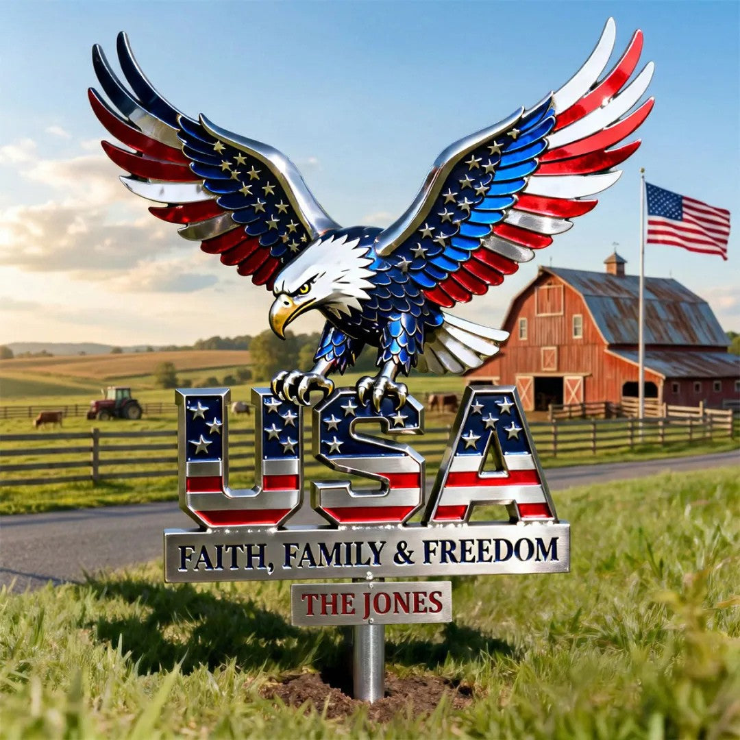 American Eagle Metal Sign - Personalized Gifts For Patriots🦅🇺🇸✨