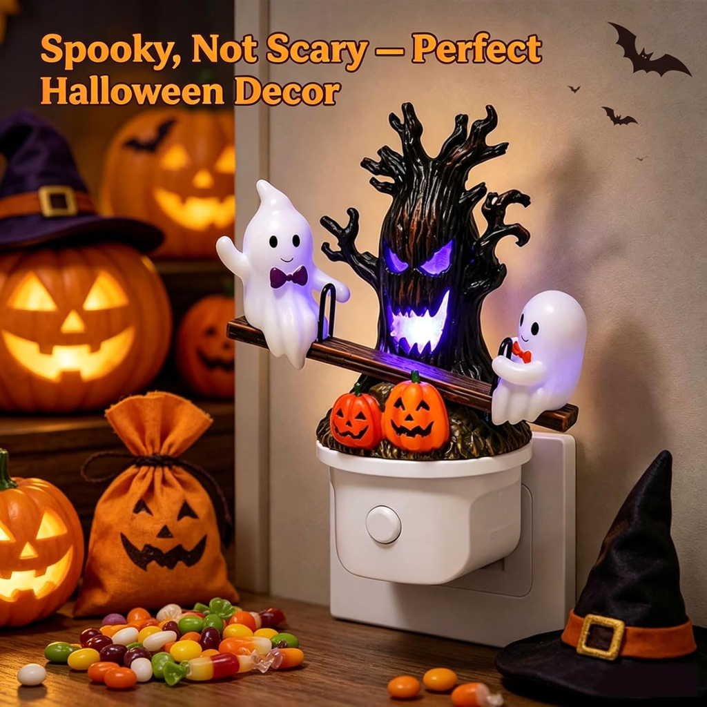 💥 Selling Fast 👻 2026 Halloween Animated Seesaw Ghost LED Night Light