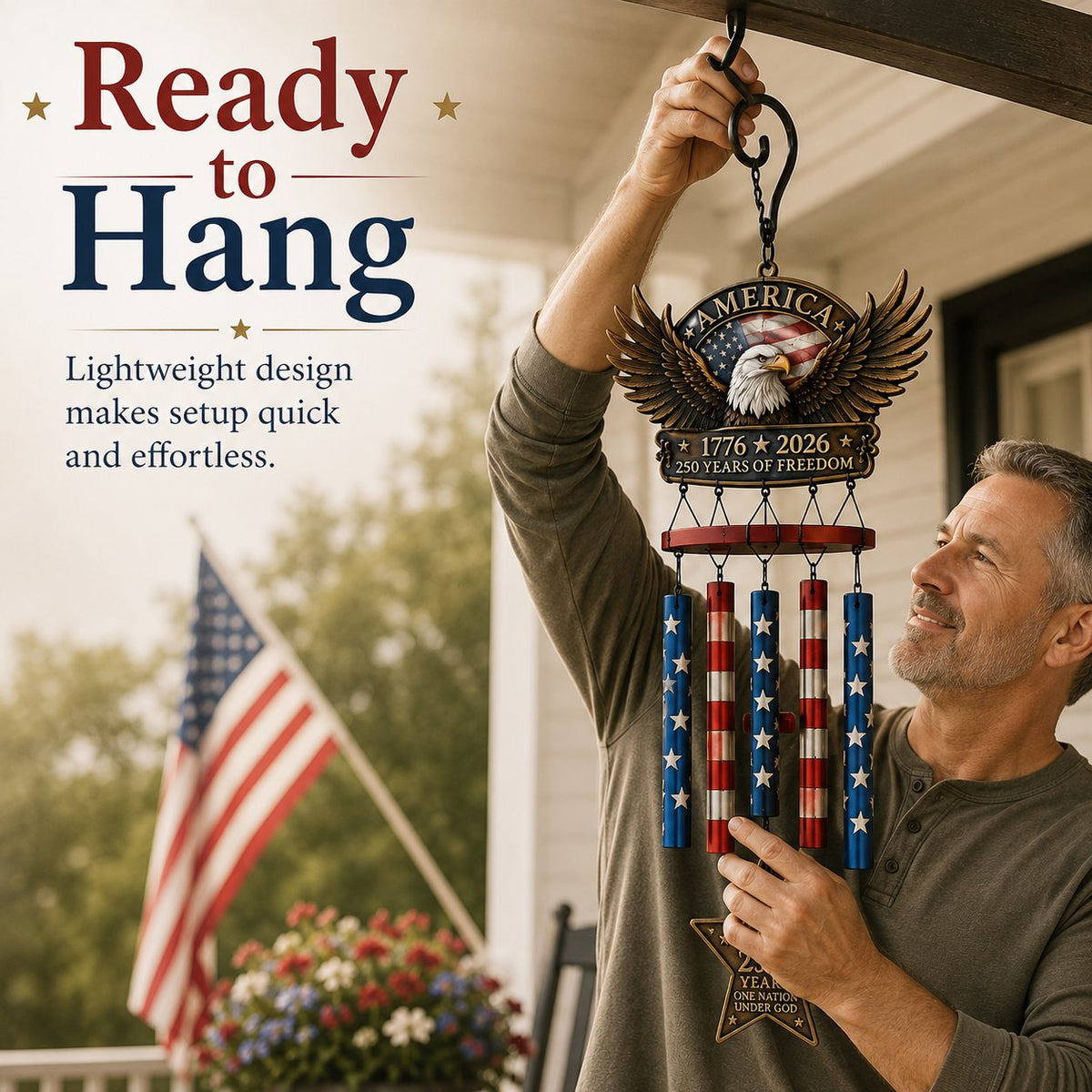 250 Years of Freedom  Commemorate Wind Chime