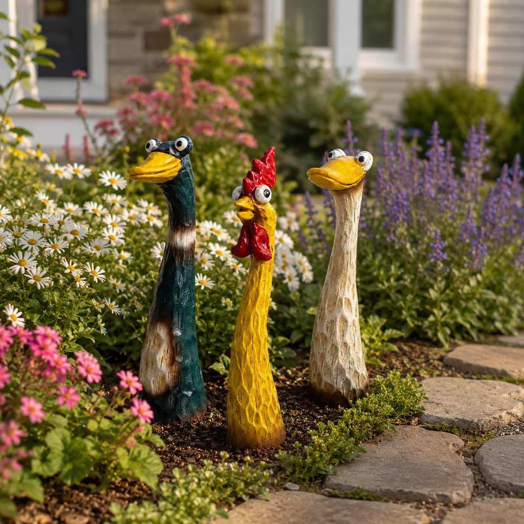 Funny Resin Chicken & Duck Garden Decor Adds Playful Charm to Your Yard 🐔🦆🌿