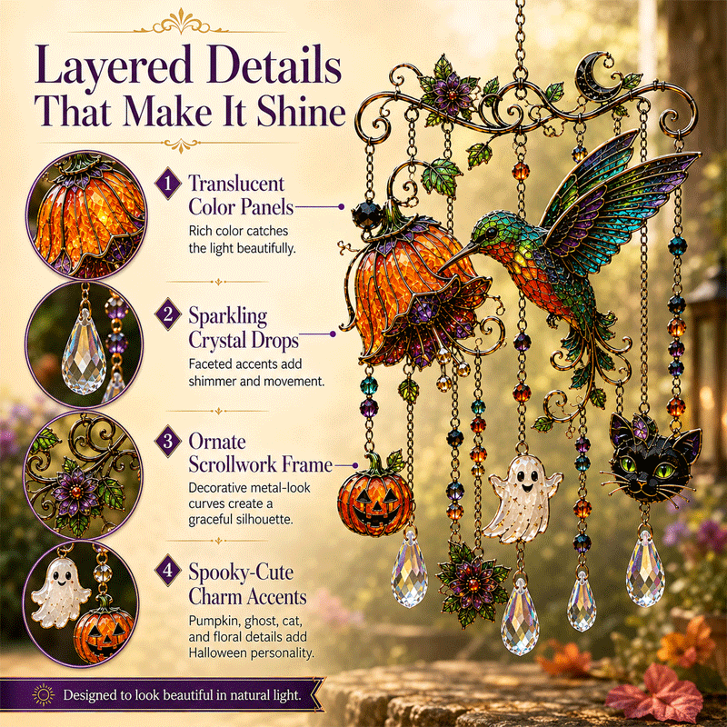 🔥50% Off Last Day🔥🎃 Halloween Suncatcher Wind Chime