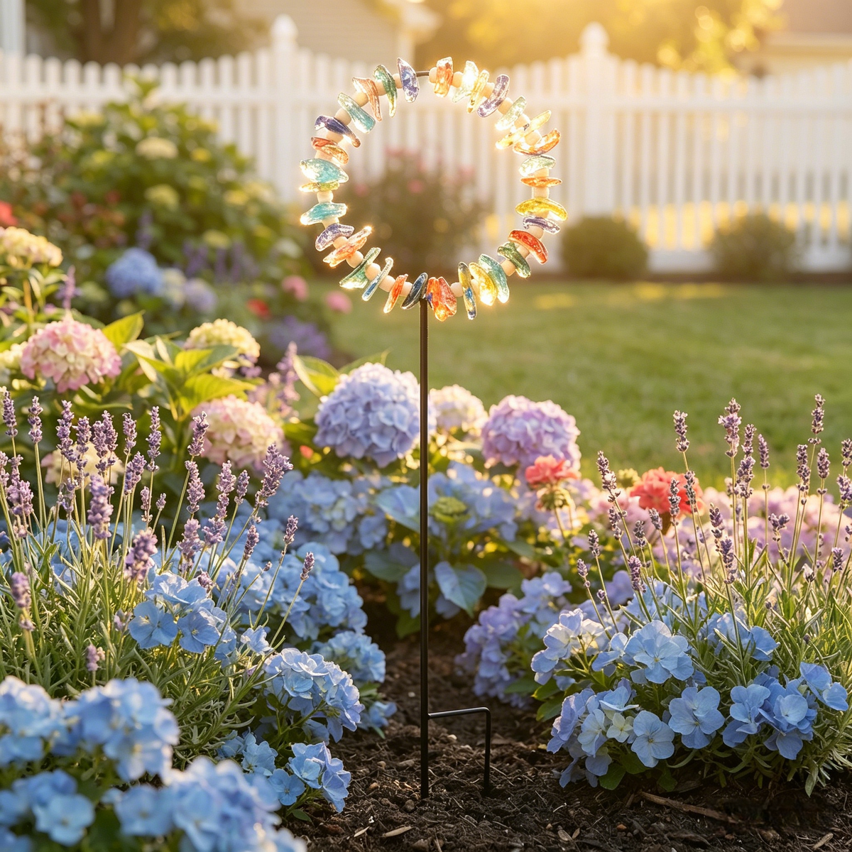 Sea Glass Sun Catcher Garden Stake