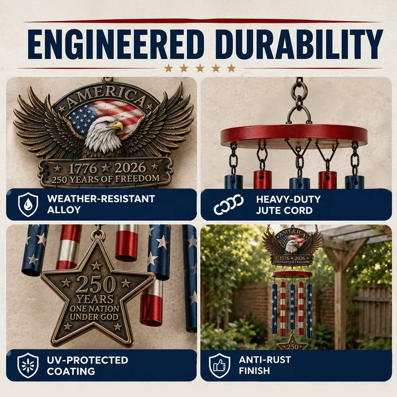 250 Years of Freedom  Commemorate Wind Chime