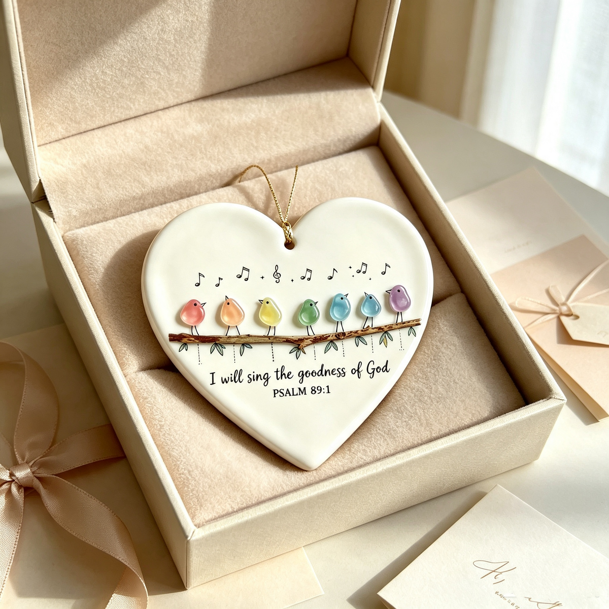 🎁Christian Sea Glass Bird Keepsake Gift