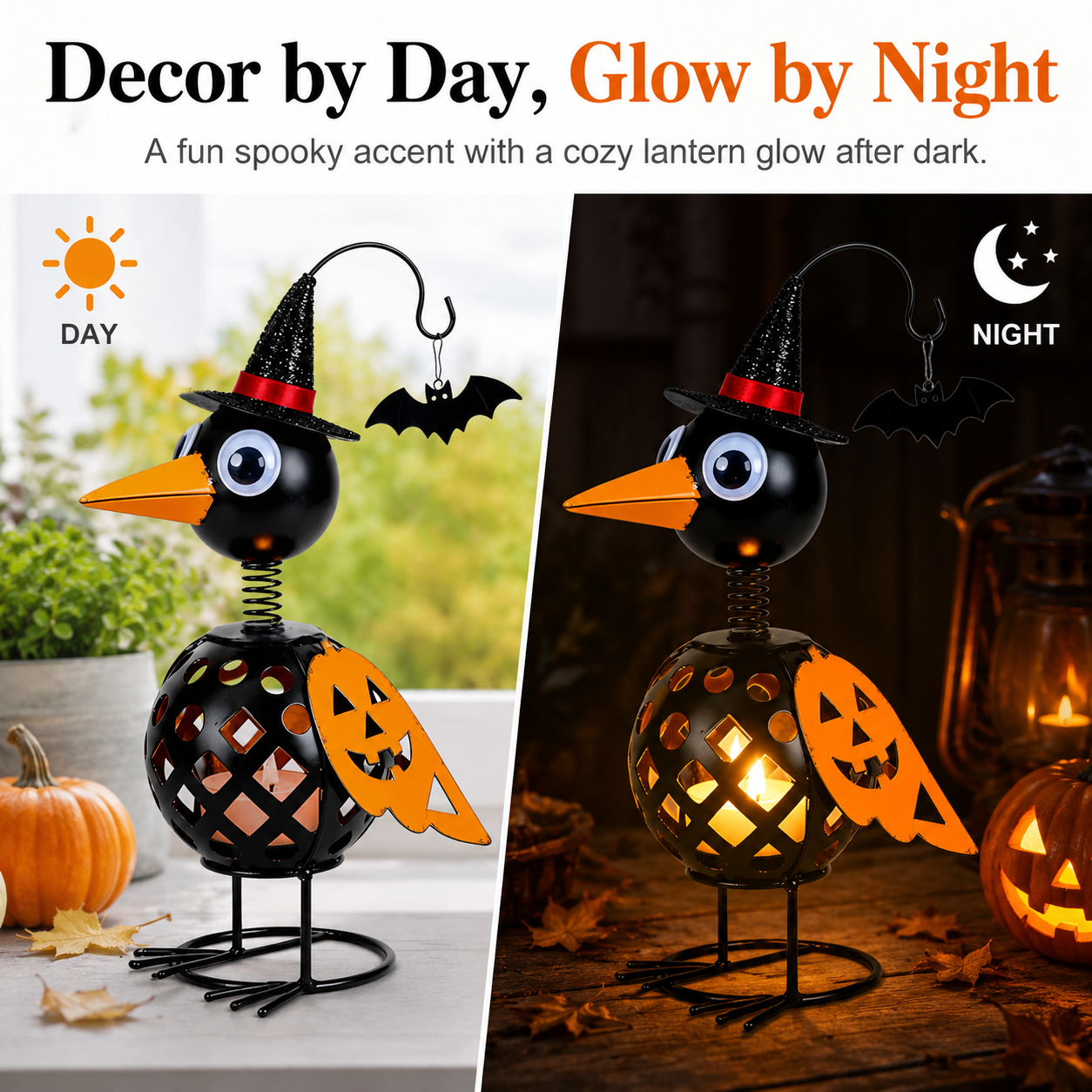 Halloween Crow Lantern Decor 🐦‍⬛🎃