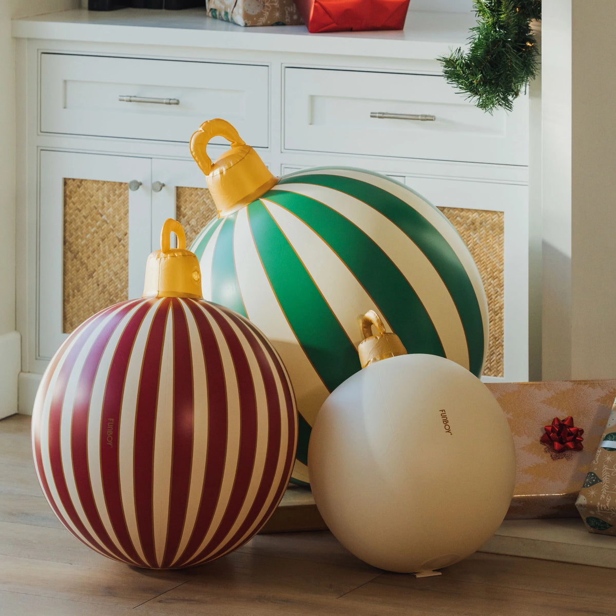 Inflatable Giant Christmas Ornament Ball Set (3 Pack)