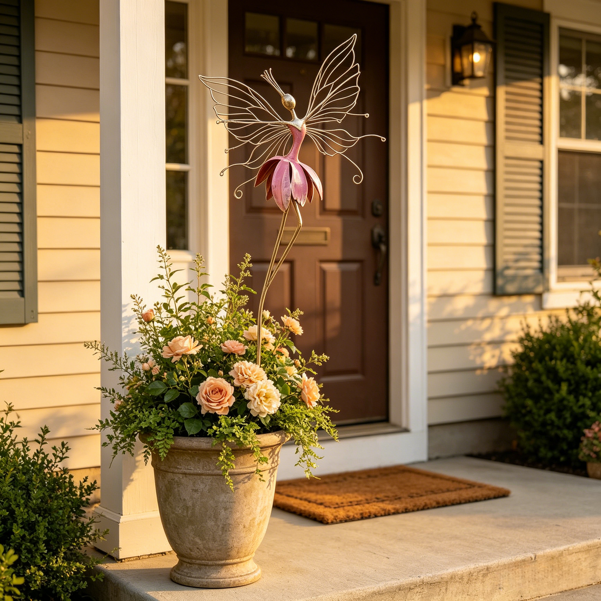 Whimsical Fairy Blossom Garden Stake