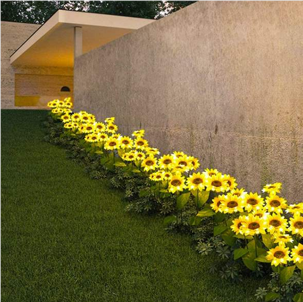 Artificial Sunflower Solar Garden Stake Lights