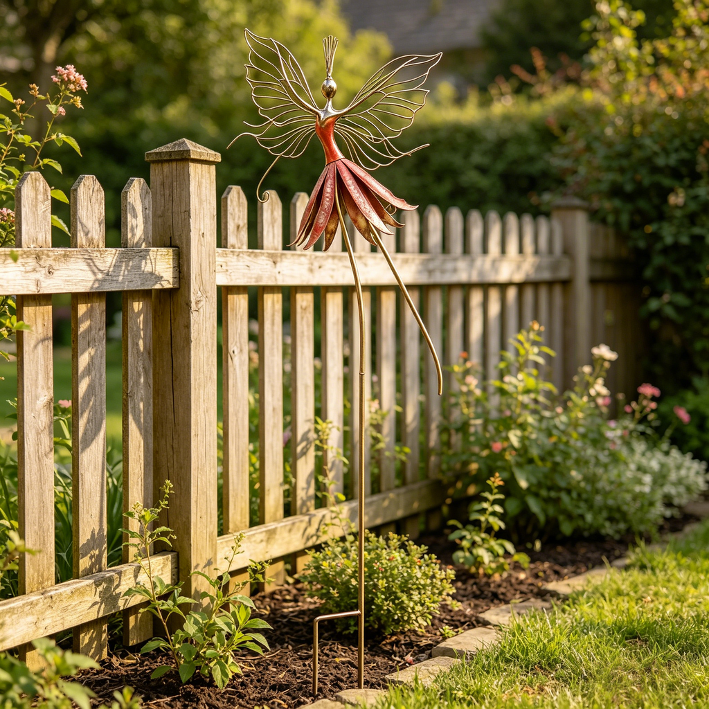 Whimsical Fairy Blossom Garden Stake