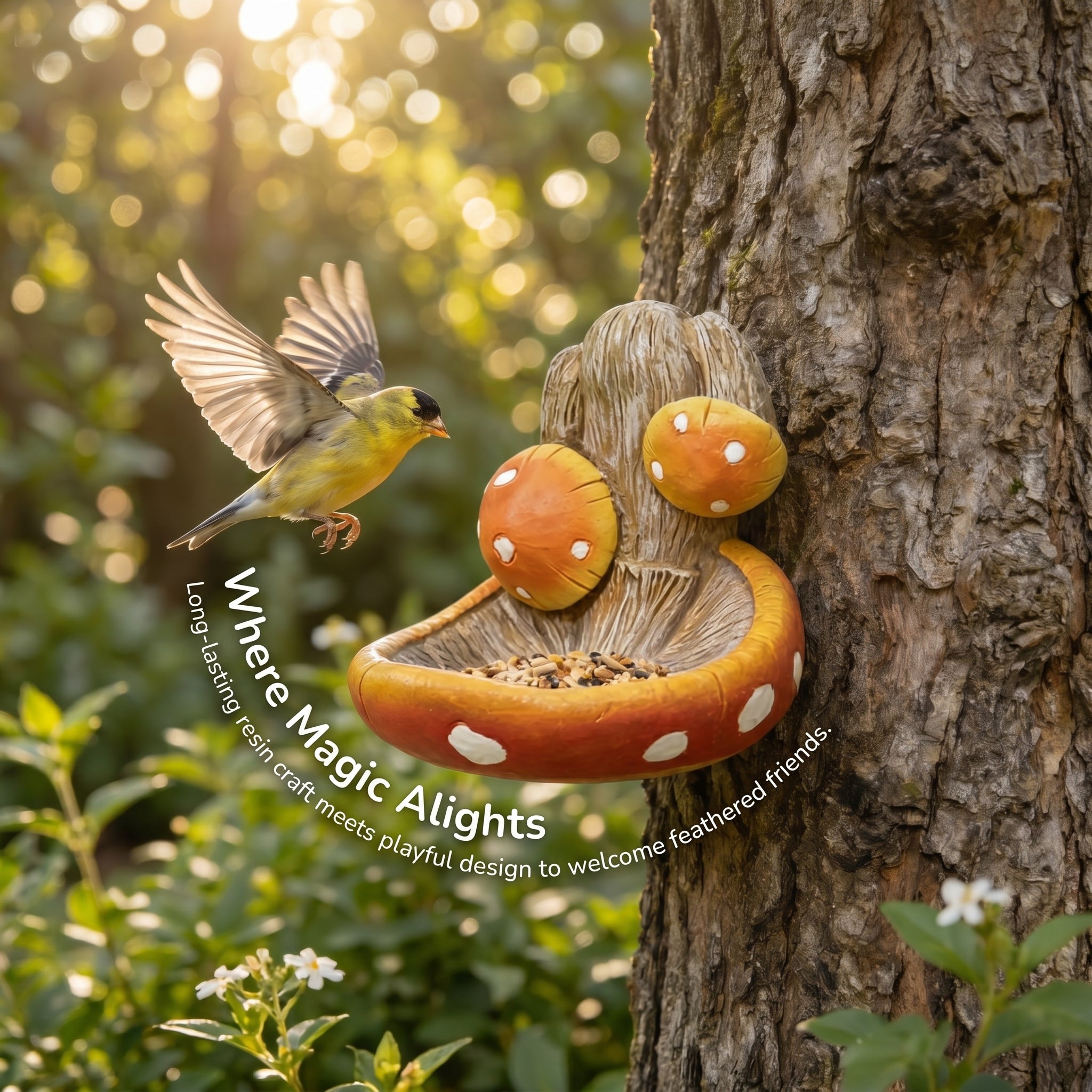 Fun Elf Tree-Faced Bird Feeder