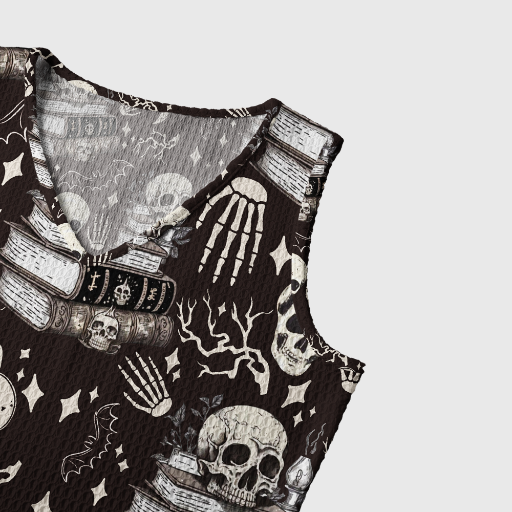 Pagewings Skeleton Book Crochet Maxi Dress