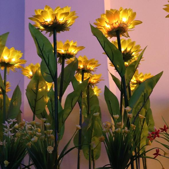 Artificial Sunflower Solar Garden Stake Lights