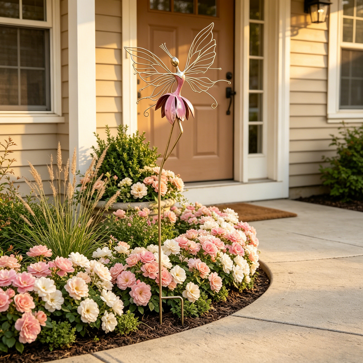 Whimsical Fairy Blossom Garden Stake