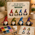 3D Beaded Gnome DIY Kit – Collectible Gnome Craft Set (4-Piece Series Collection)