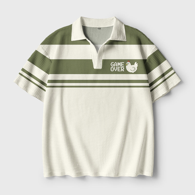 Game Over Geek Crochet Polo Shirt