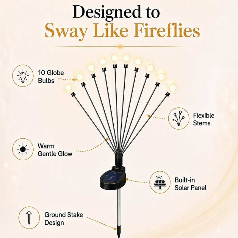 💥BUY 1 GET 1 FREE (2 PCS)🔥 Solar Firefly Garden Stake Lights
