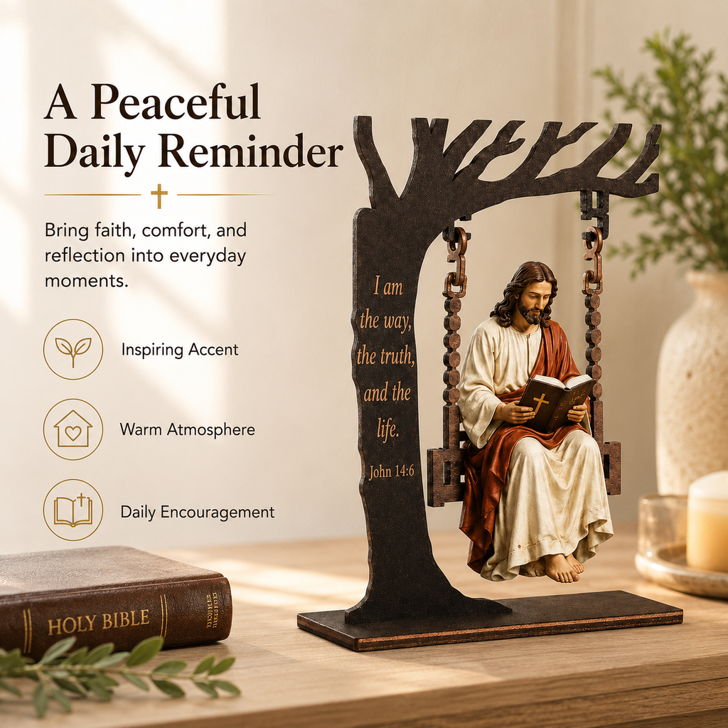 🔥Last Day 70% OFF - ✝️📚Christian Jesus Swing Ornament