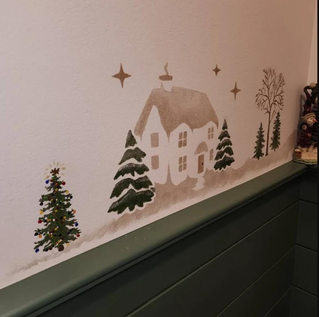 Reusable Christmas Window Stencils for Painting & Snow Spray