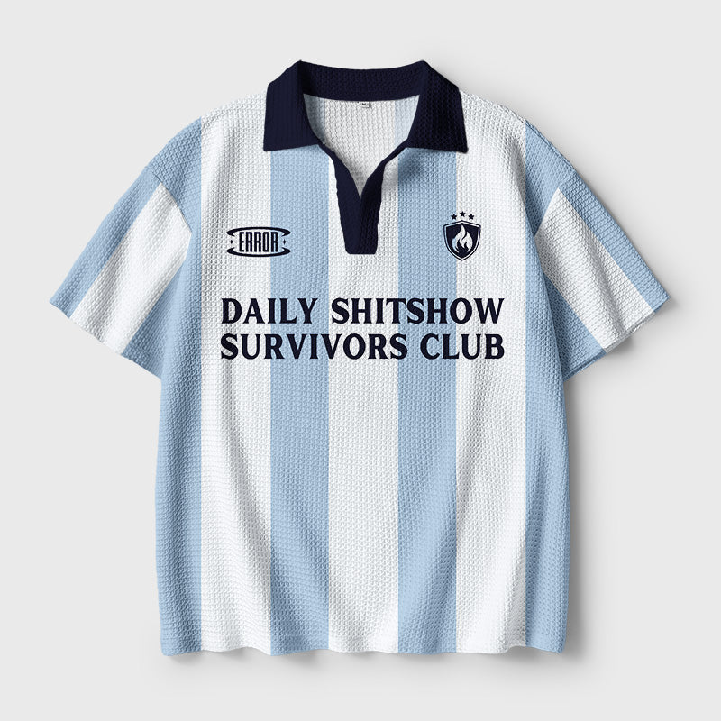 Daily Shitshow Survivors Club Geek Crochet Polo Shirt