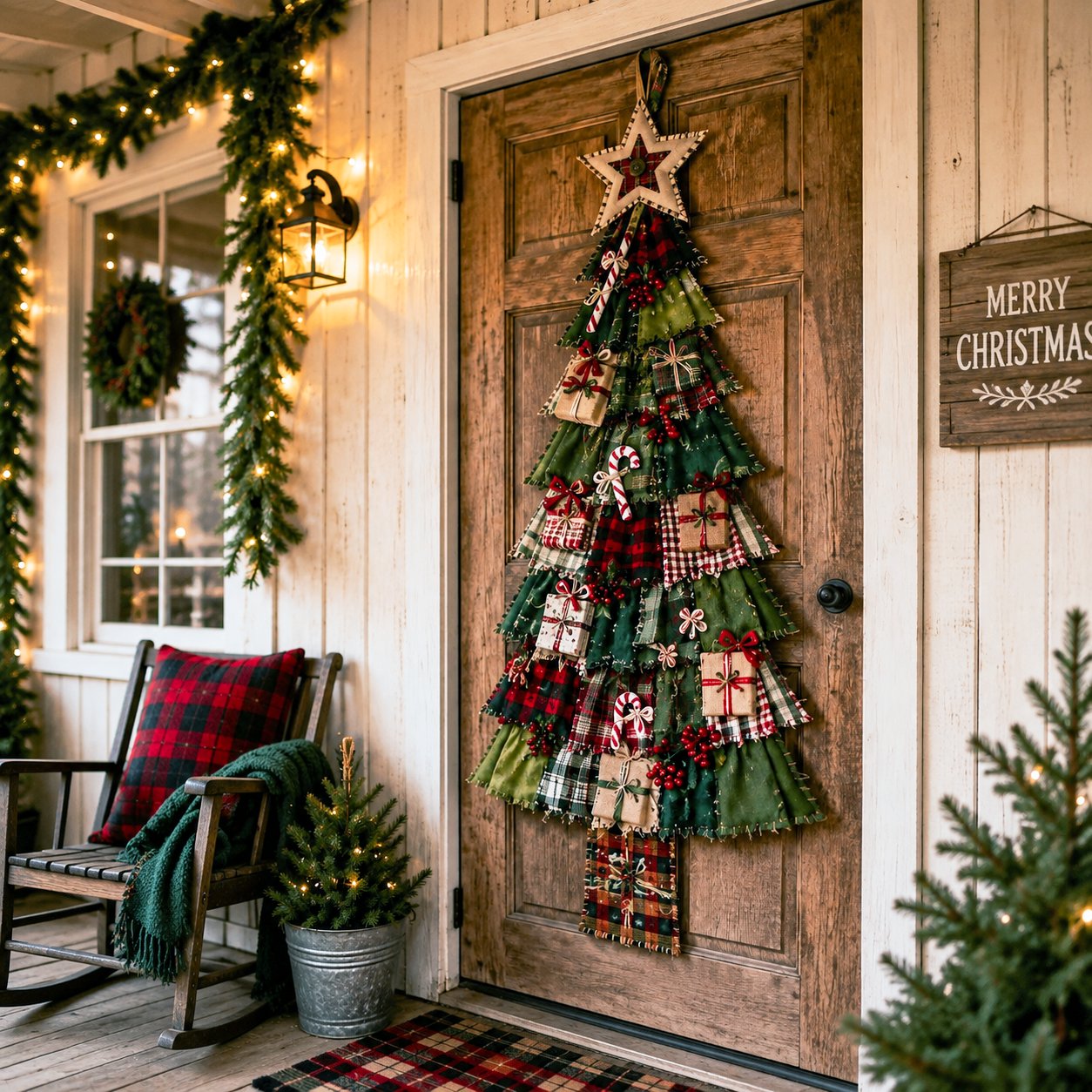 Beginner-Friendly DIY Oversized Patchwork Christmas Tree Door Hanging Kit | Complete Kit with All Tools & Step-by-Step Guide Included