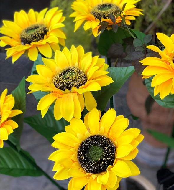 Artificial Sunflower Solar Garden Stake Lights