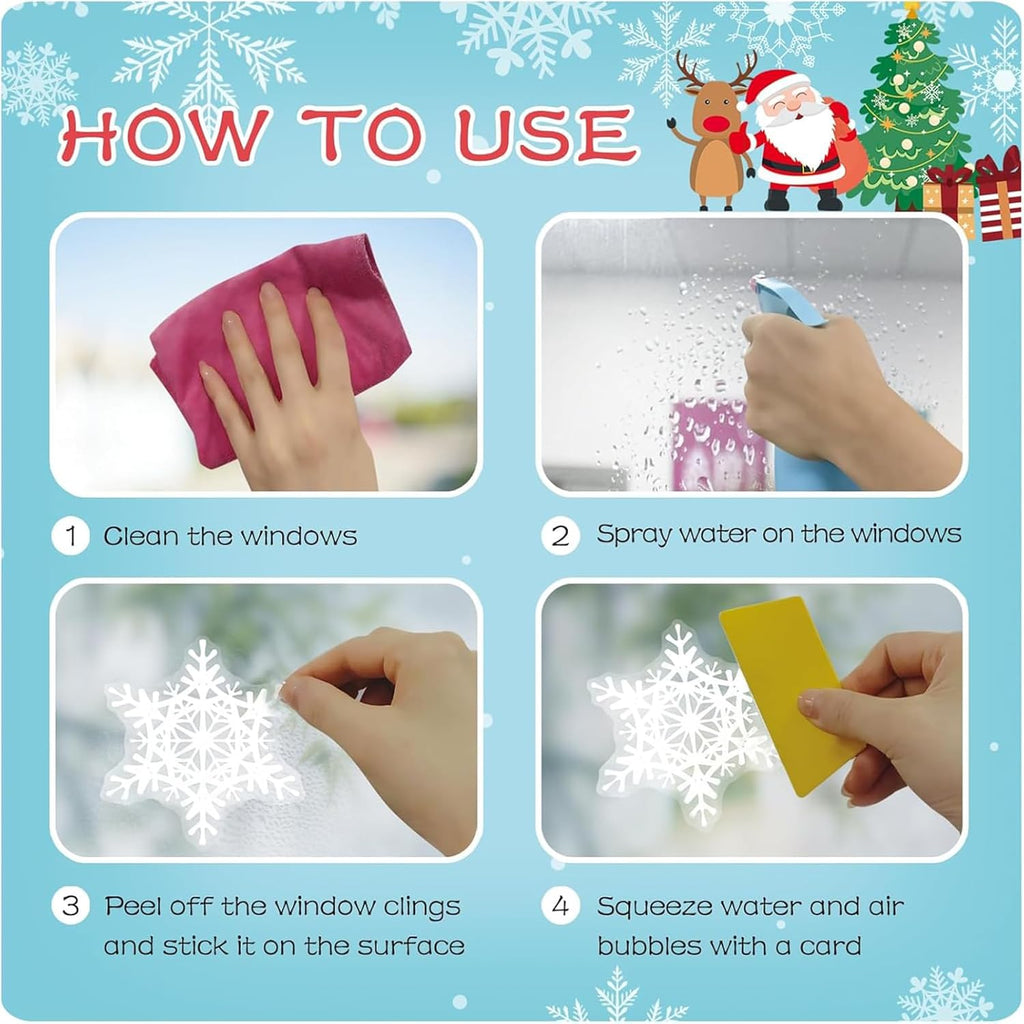 Christmas Window Static Clings Sticker Set