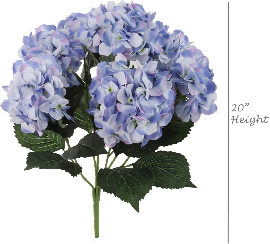 Hydrangea Artificial Flowers - UV Resistant Indoor & Outdoor Bushes