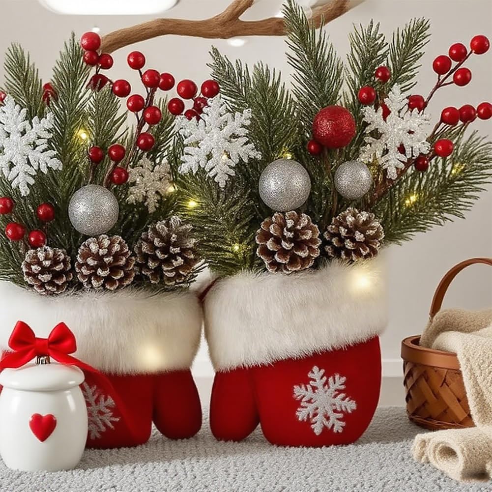 🔥 Sparkling Christmas Mitten Wreath