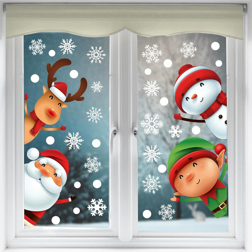 Christmas Window Static Clings Sticker Set