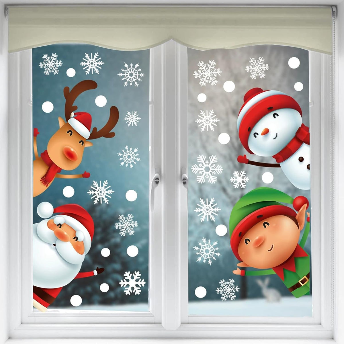 Christmas Window Static Clings Sticker Set