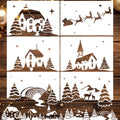 Reusable Christmas Window Stencils for Painting & Snow Spray