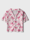 Bow Coquette Heart Glitter Crochet Button Down Cardigan