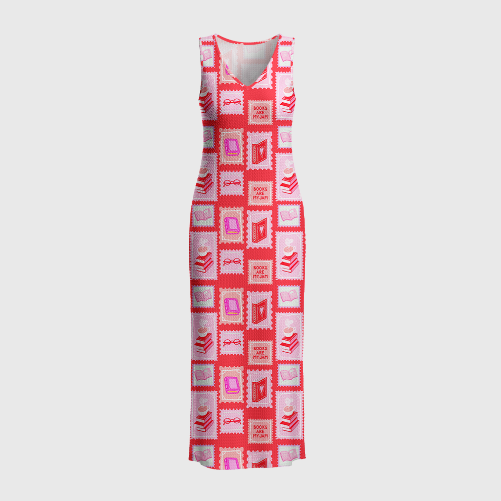 Pagewings Books Are My Jam Crochet Maxi Dress