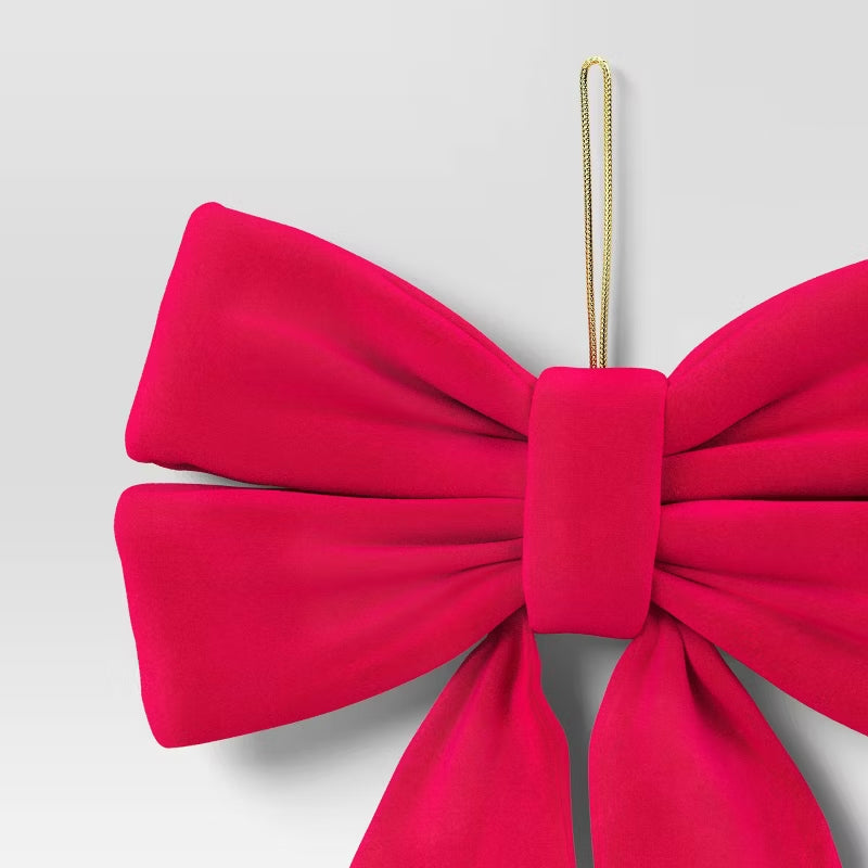 Velvet Christmas Bows for Tree, Wreath, and Chair Decoration