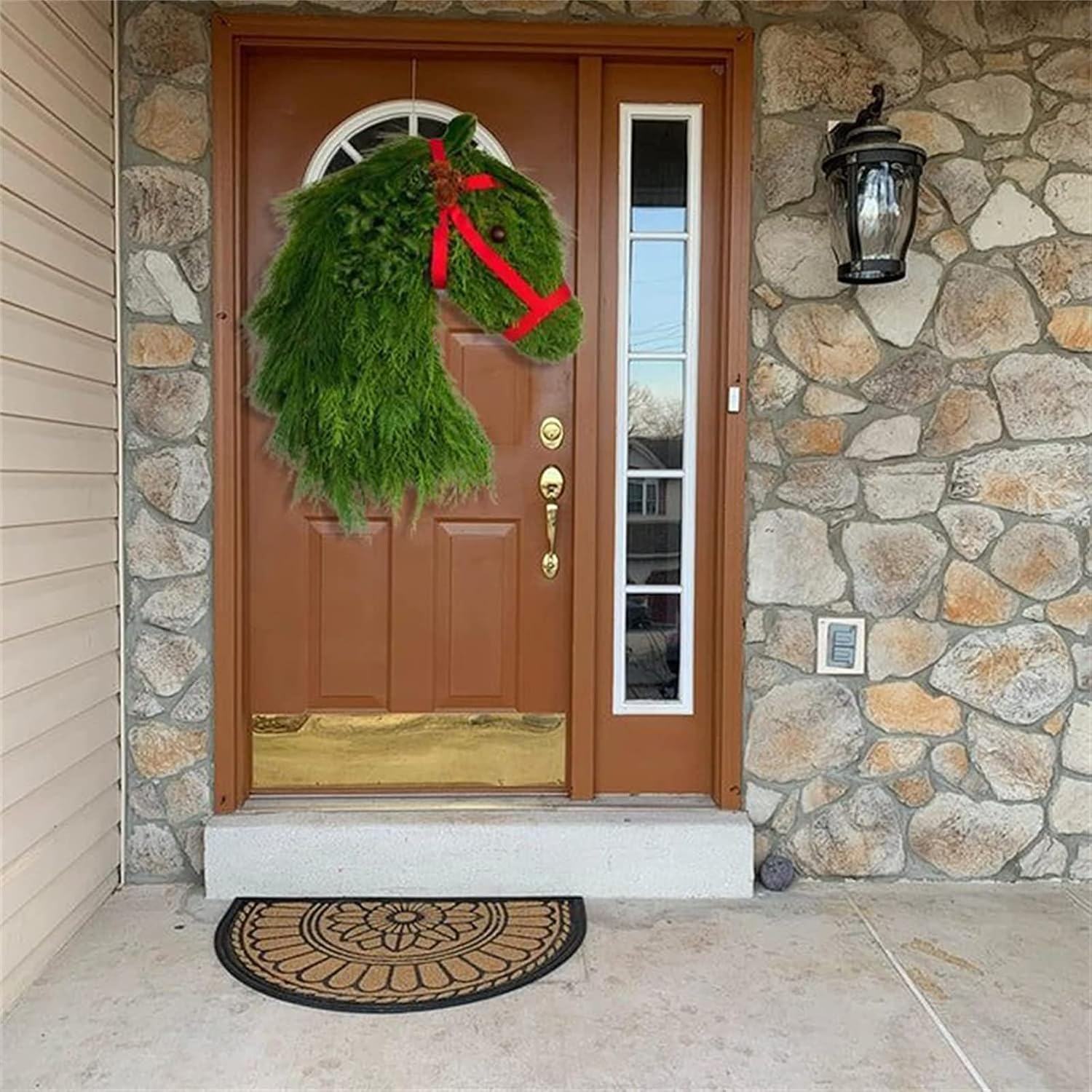 🎄🐴Handmade Farmhouse Horse Head Christmas Wreath