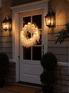 👻Halloween Glowing Ghost Wreath