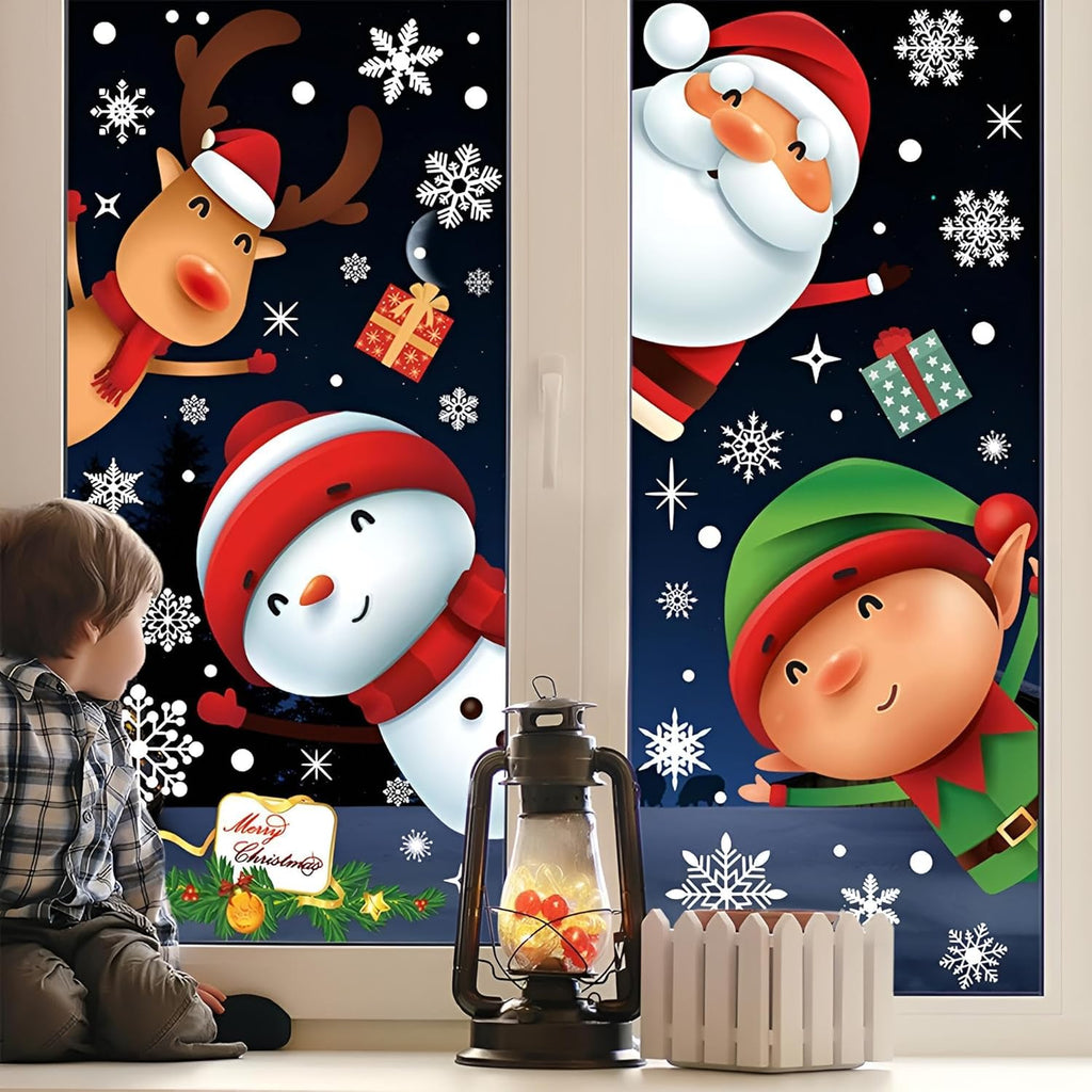 Christmas Window Static Clings Sticker Set