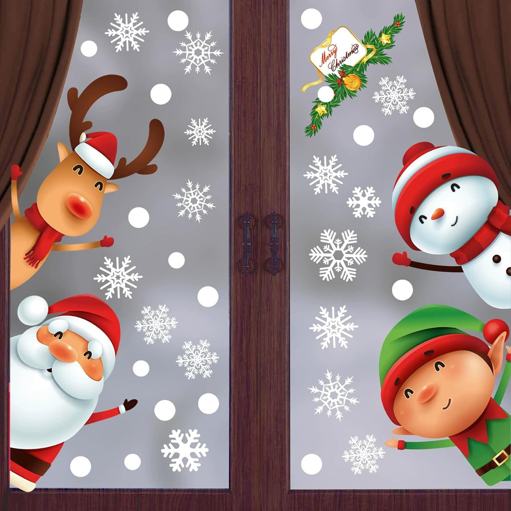 Christmas Window Static Clings Sticker Set