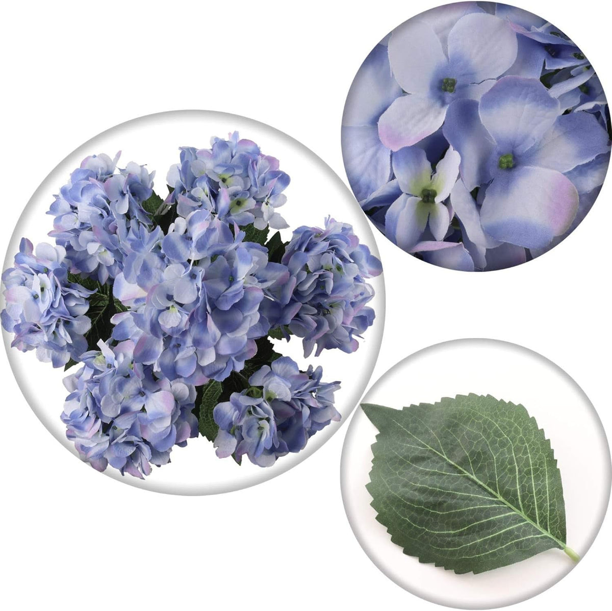 Hydrangea Artificial Flowers - UV Resistant Indoor & Outdoor Bushes