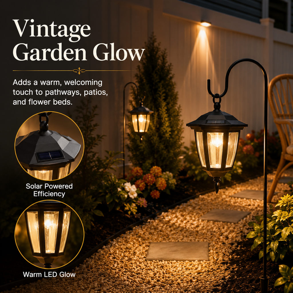 Vintage Solar Garden Lantern