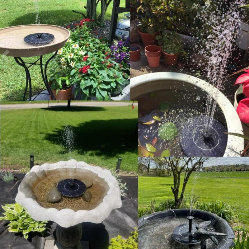 Solar Powered Bird Bath Fountain Pump