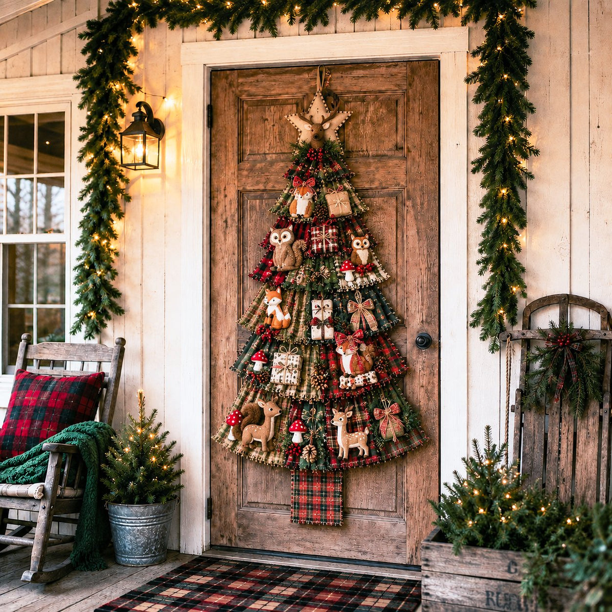 Beginner-Friendly DIY Oversized Patchwork Christmas Tree Door Hanging Kit | Complete Kit with All Tools & Step-by-Step Guide Included