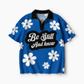 Be Still And Know Christian Athleisure Crochet Polo Shirt