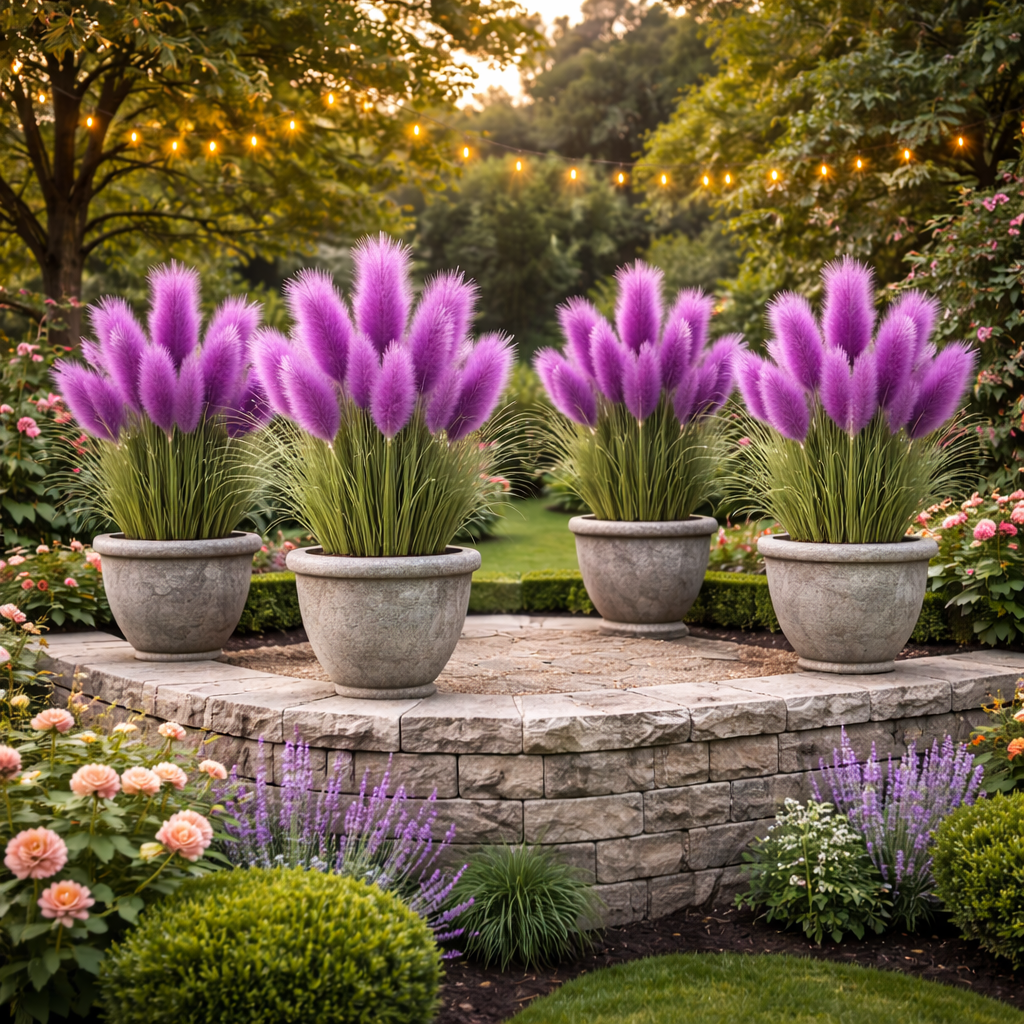 31.5 inches Tall Purple Pampas Grass Arrangement