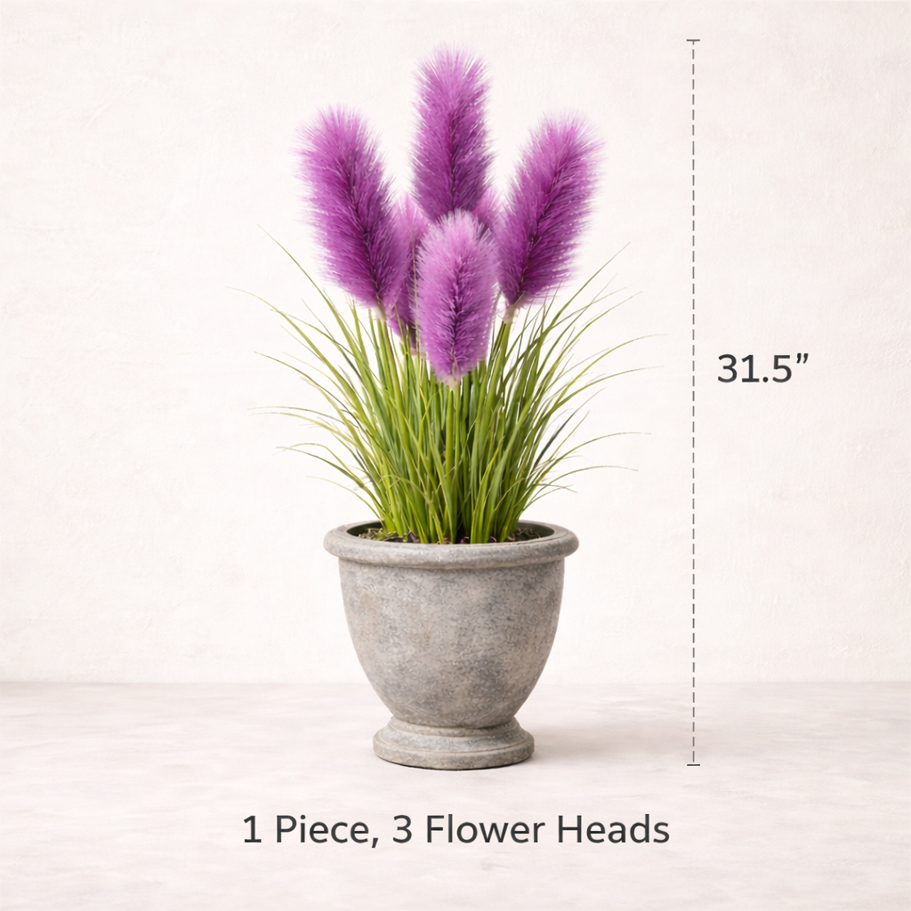 31.5 inches Tall Purple Pampas Grass Arrangement