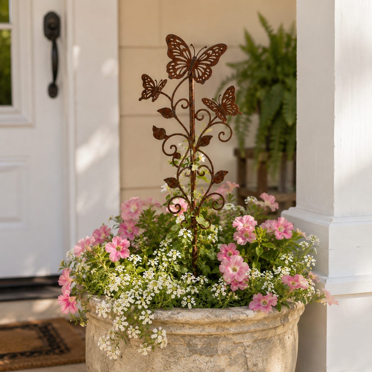Rustic Butterfly Garden Stake