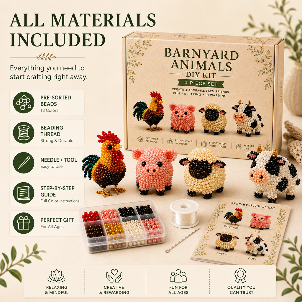 3D Beaded DIY Craft Kits – 24 Unique Themes Collection