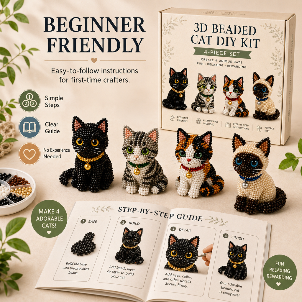 3D Beaded DIY Craft Kits – 24 Unique Themes Collection